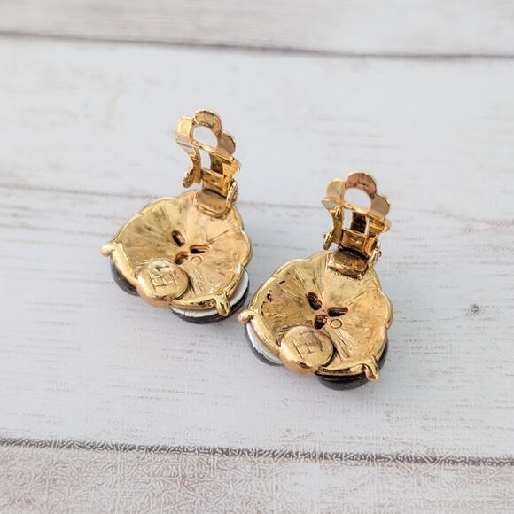Vintage Clip On Earrings Stylish Trio Elegant Statement Classy - Picture 6 of 6